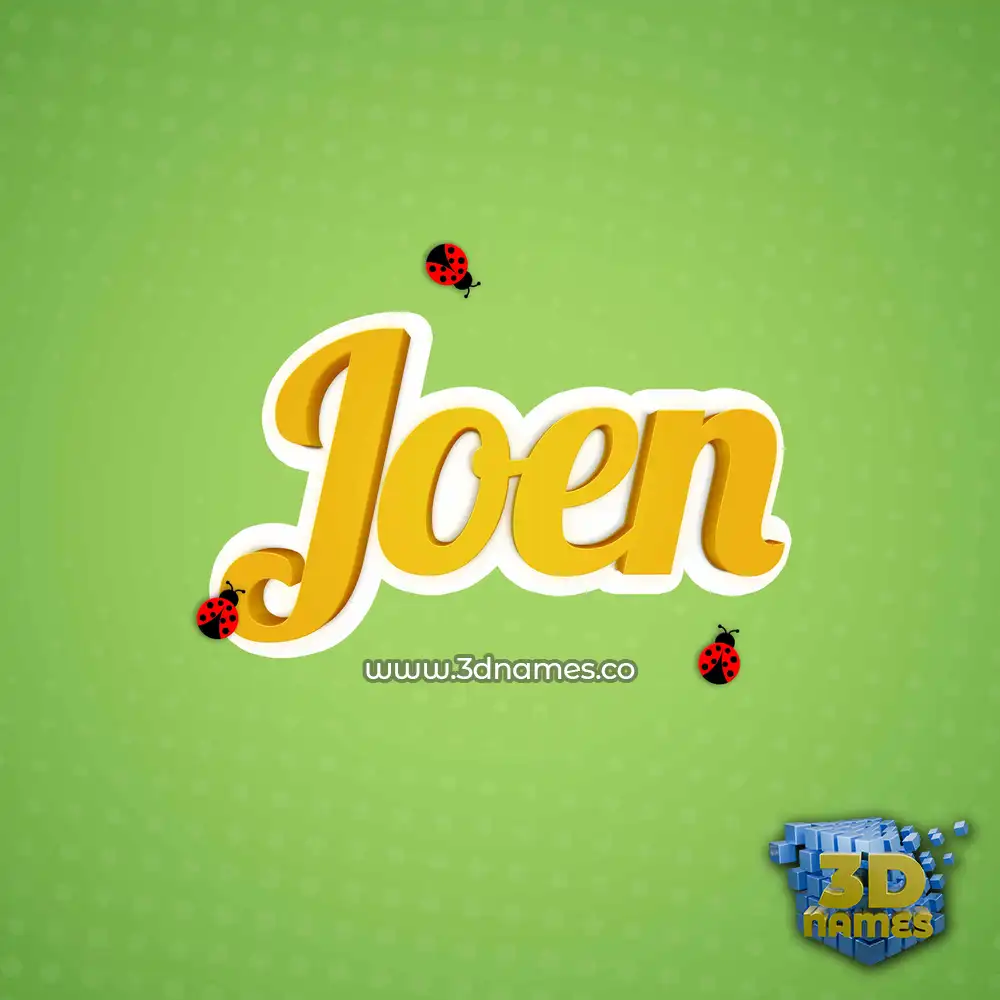 joen in Ladybugs style - 3D name wallpaper