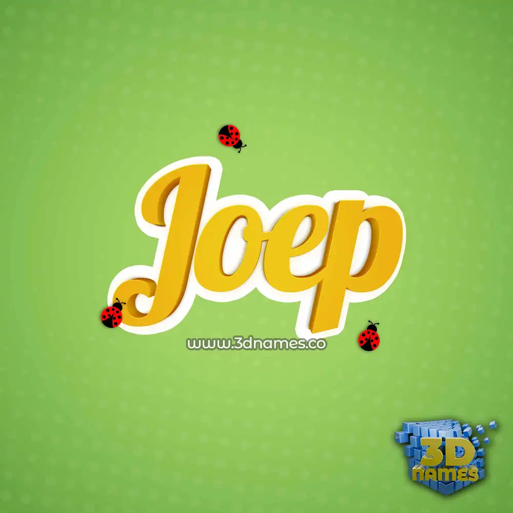 joep in Ladybugs style - 3D name wallpaper