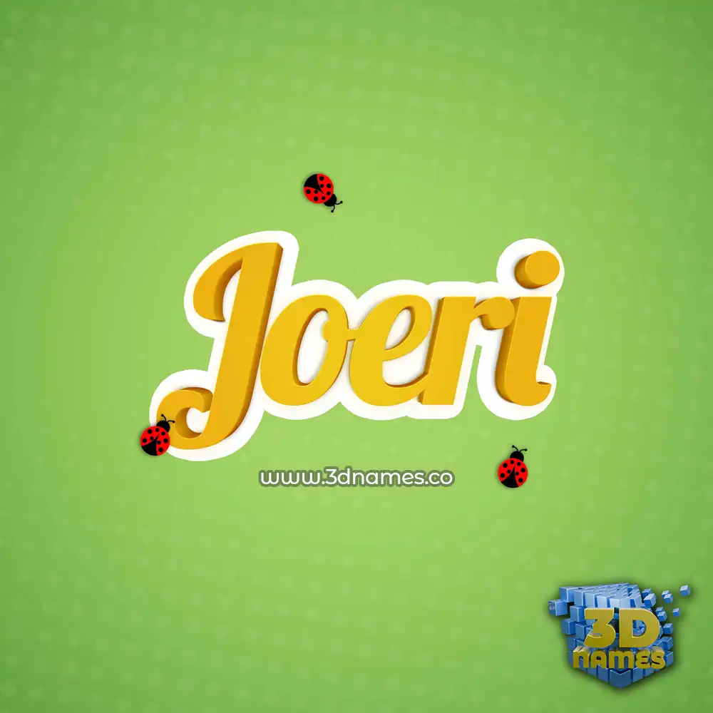 joeri in Ladybugs style - 3D name wallpaper