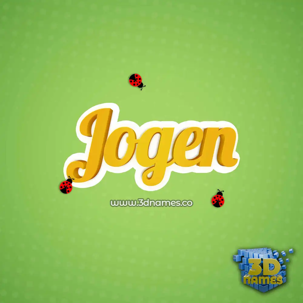 jogen in Ladybugs style - 3D name wallpaper