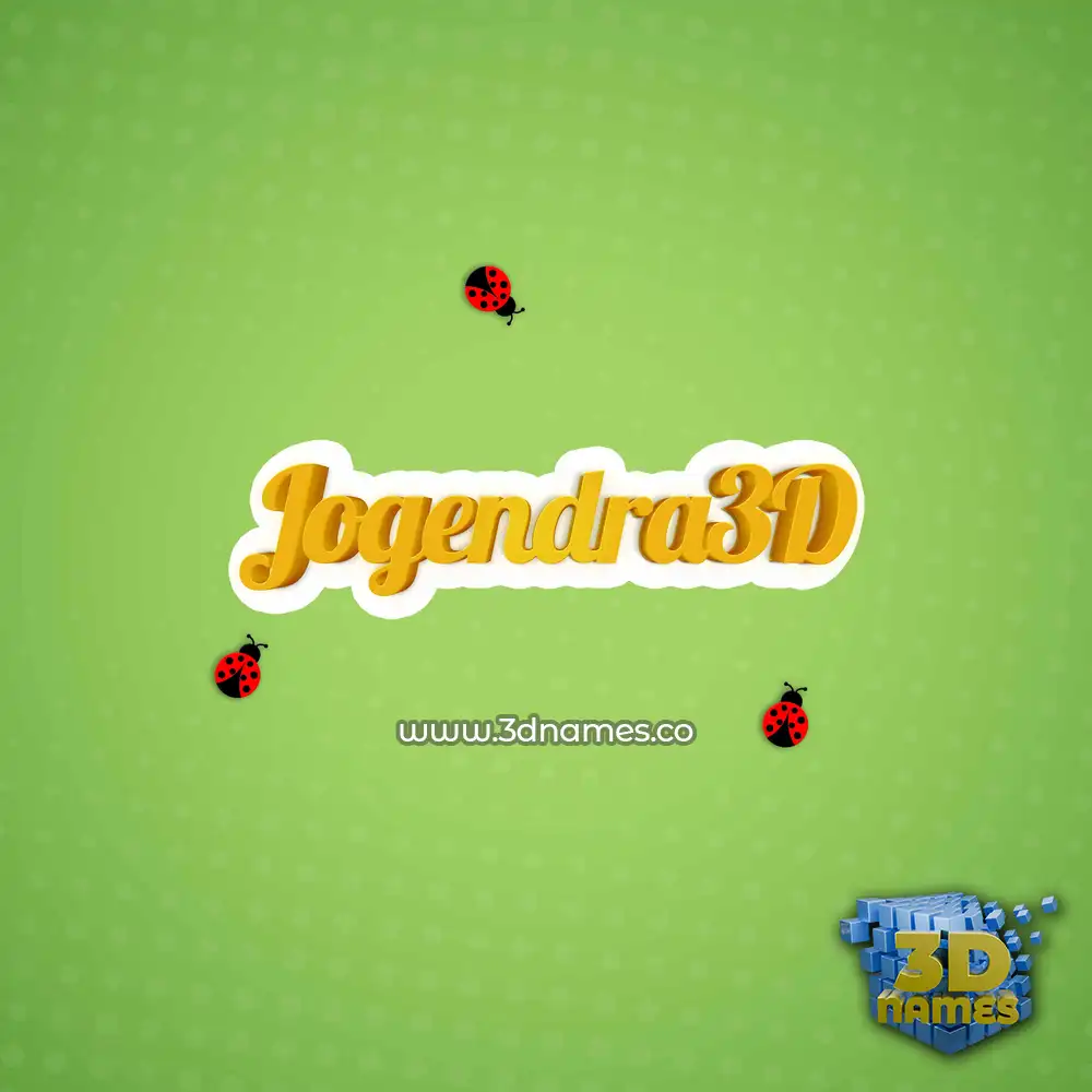 jogendra3d in Ladybugs style - 3D name wallpaper