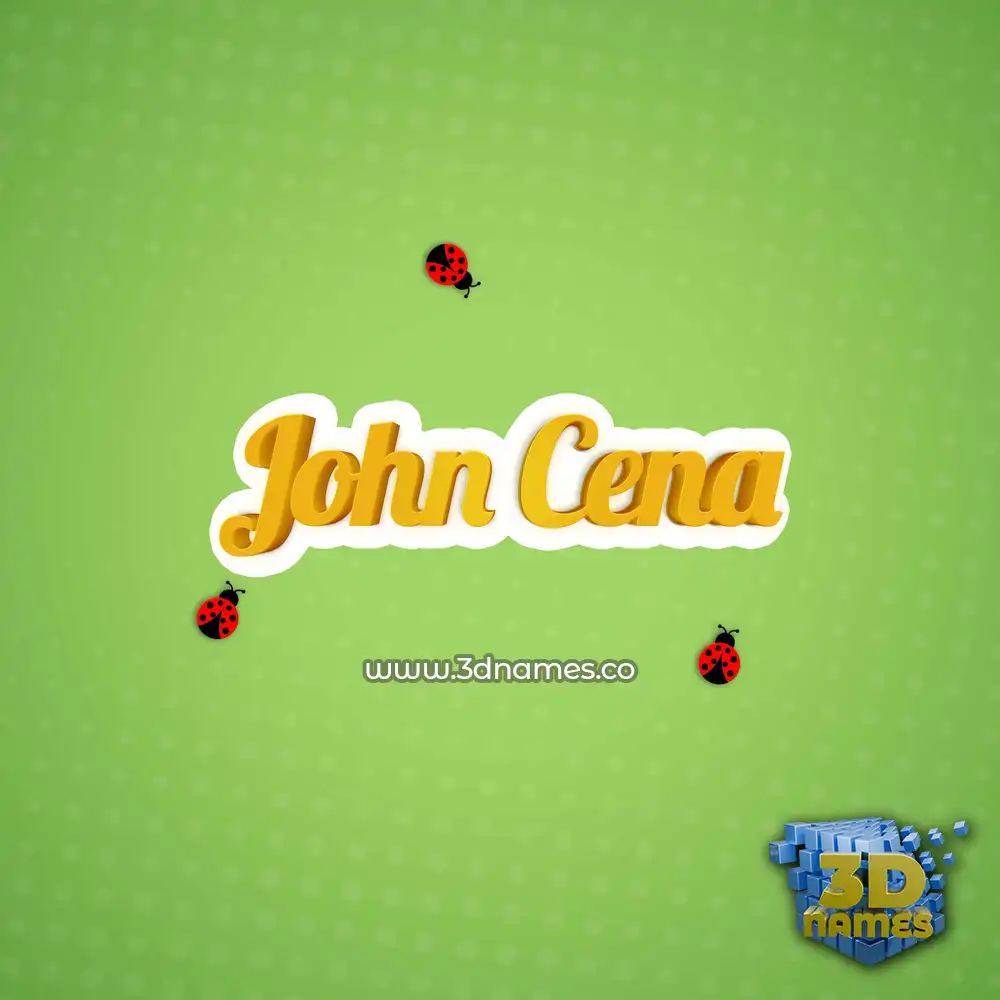 john cena in Ladybugs style - 3D name wallpaper