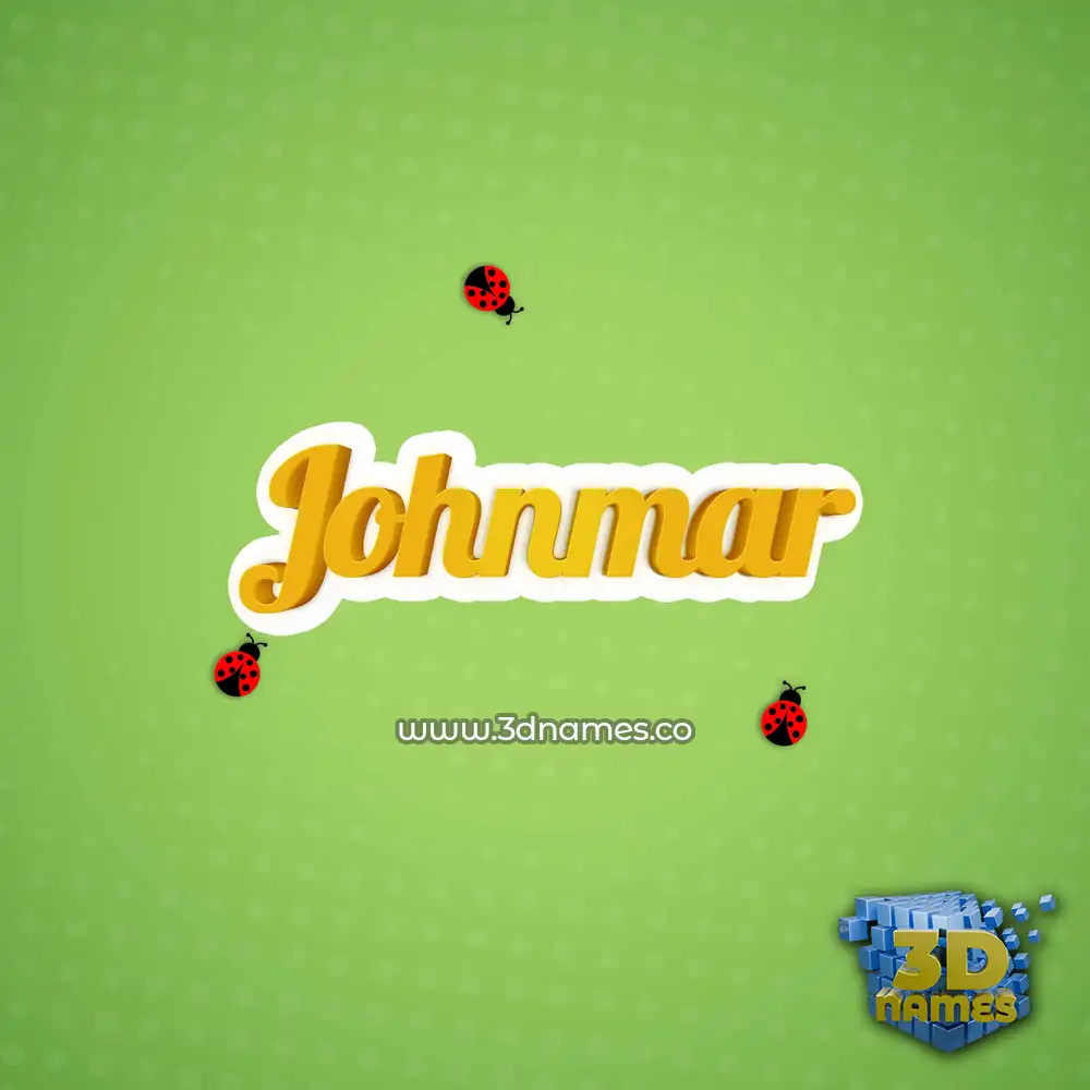 johnmar in Ladybugs style - 3D name wallpaper