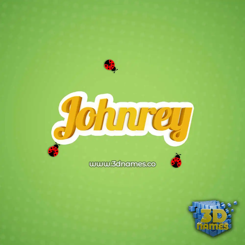 johnrey in Ladybugs style - 3D name wallpaper