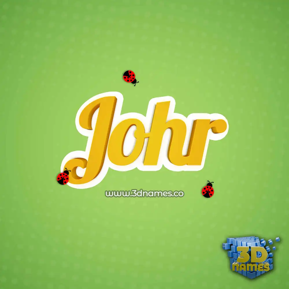 johr in Ladybugs style - 3D name wallpaper