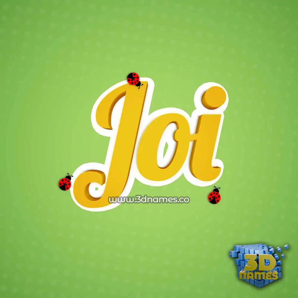 joi in Ladybugs style - 3D name wallpaper