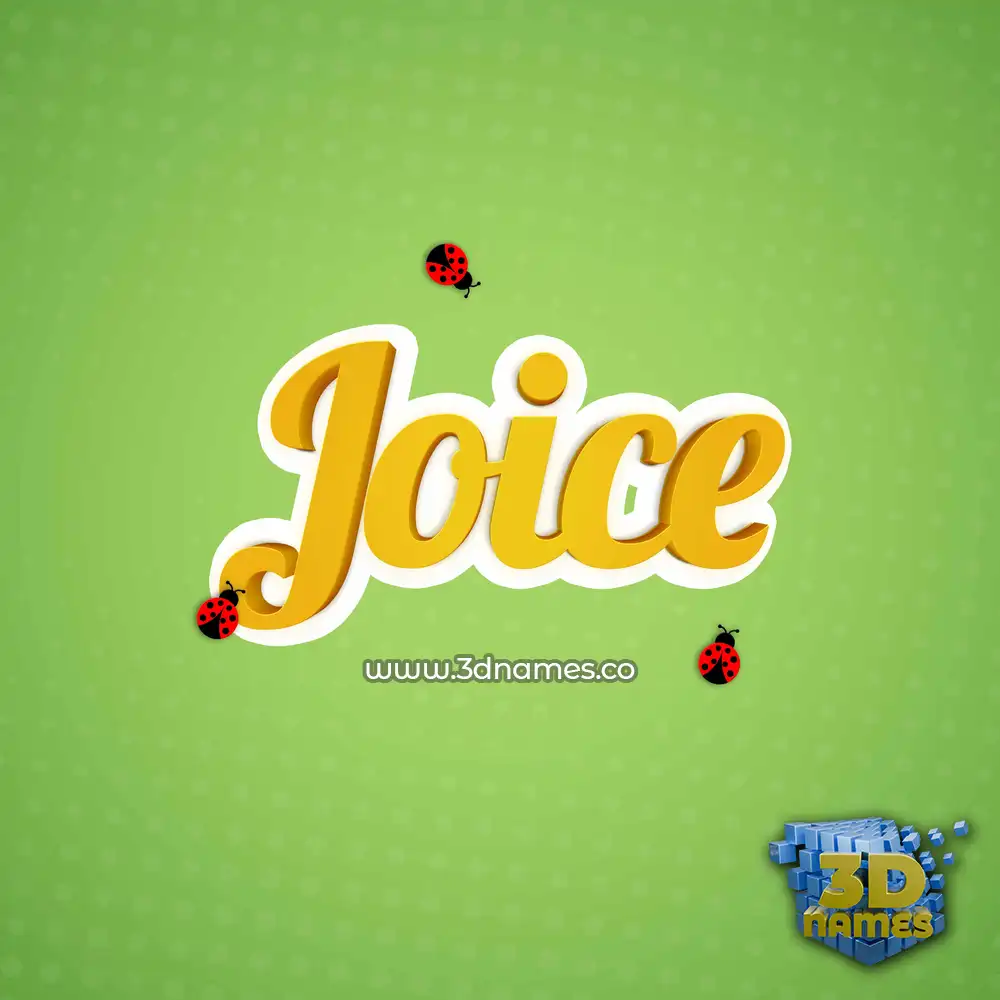 joice in Ladybugs style - 3D name wallpaper
