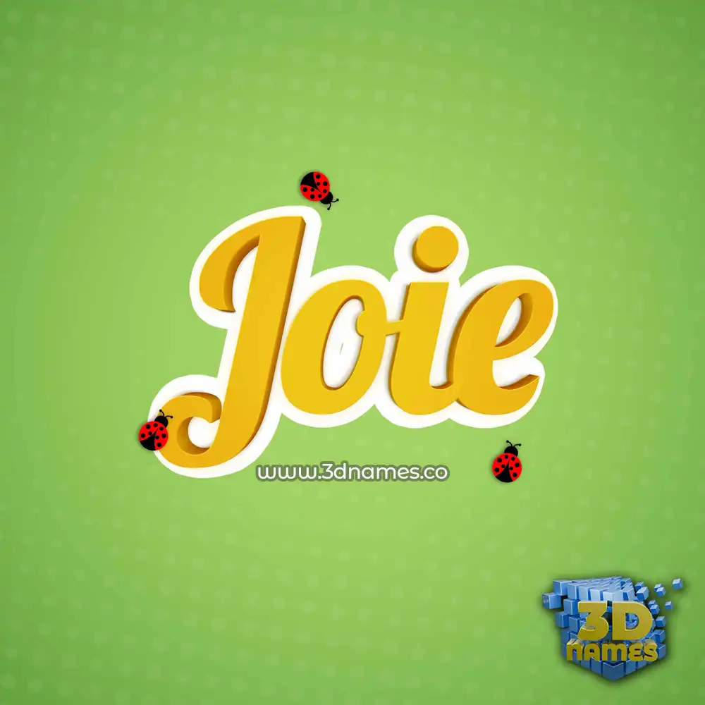 joie in Ladybugs style - 3D name wallpaper