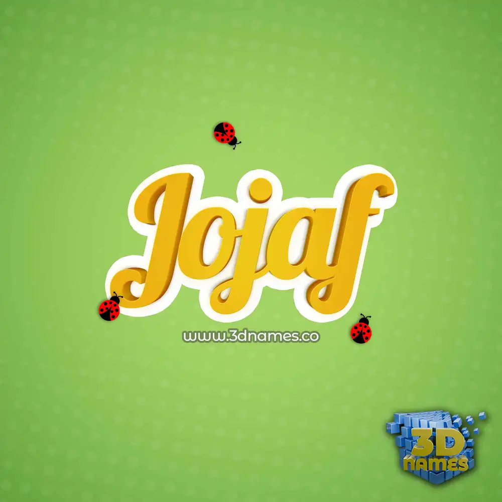 jojaf in Ladybugs style - 3D name wallpaper