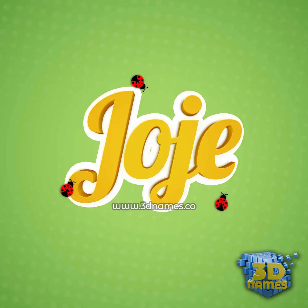 joje in Ladybugs style - 3D name wallpaper
