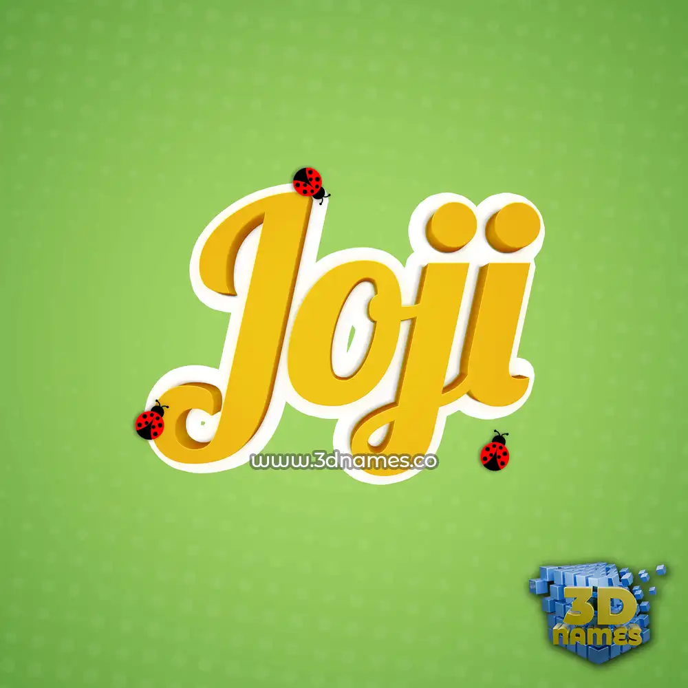joji in Ladybugs style - 3D name wallpaper