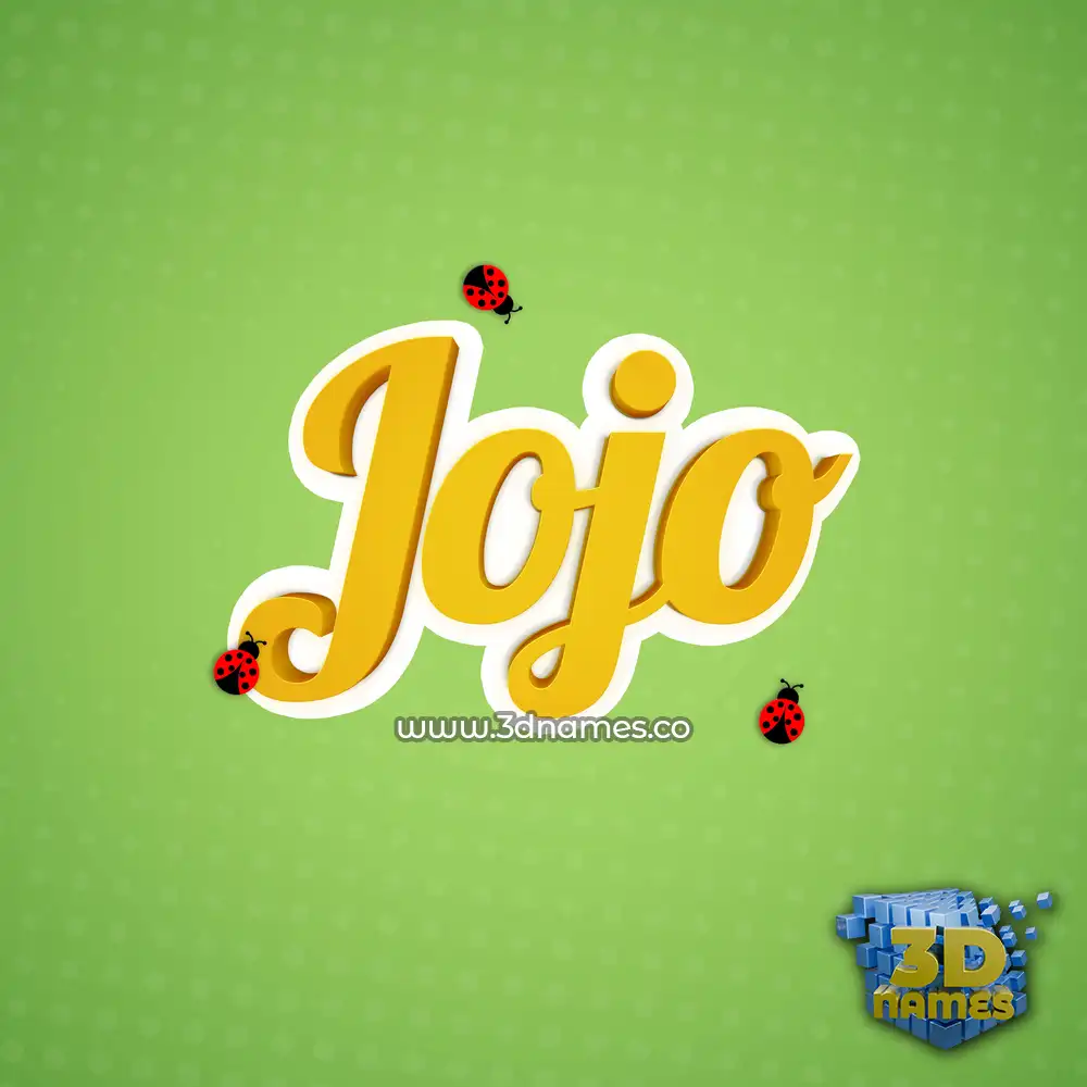 jojo in Ladybugs style - 3D name wallpaper