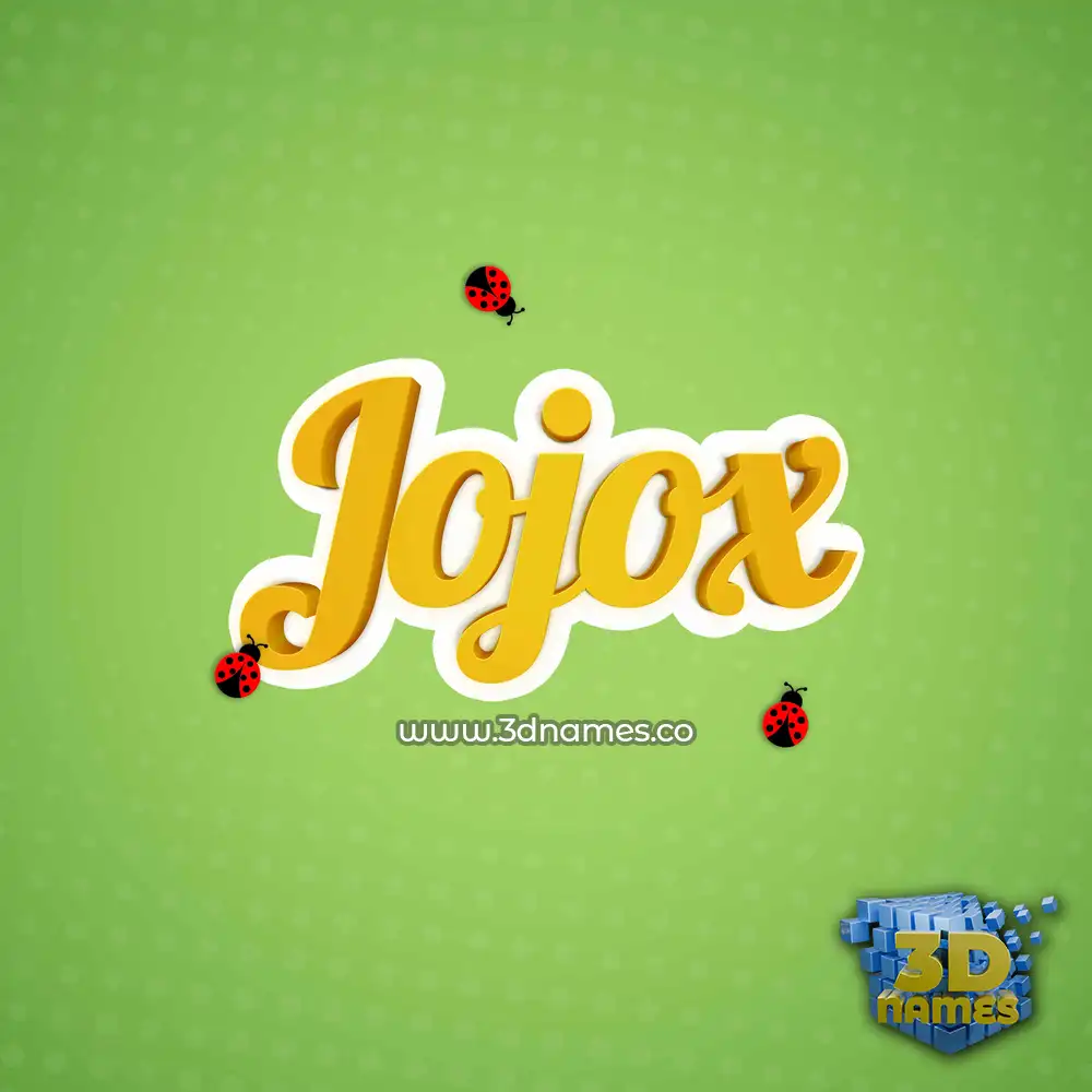 jojox in Ladybugs style - 3D name wallpaper