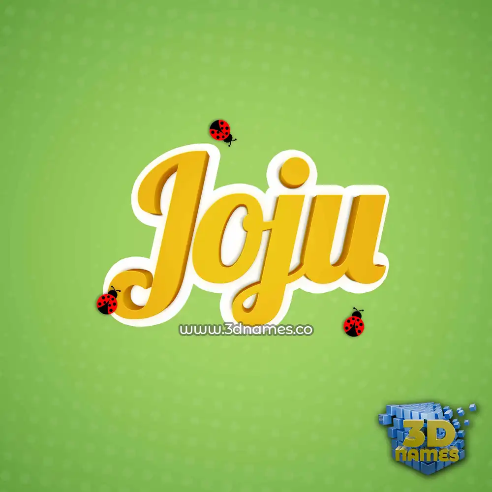 joju in Ladybugs style - 3D name wallpaper