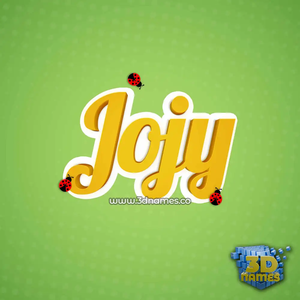 jojy in Ladybugs style - 3D name wallpaper
