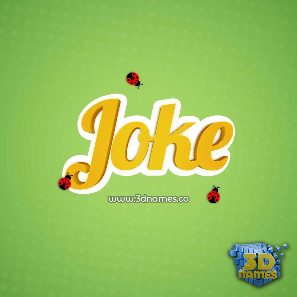 joke in Ladybugs style - 3D name wallpaper
