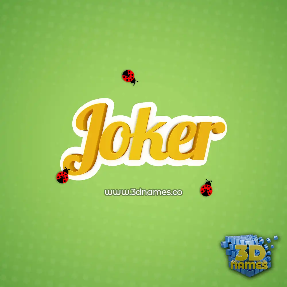joker in Ladybugs style - 3D name wallpaper