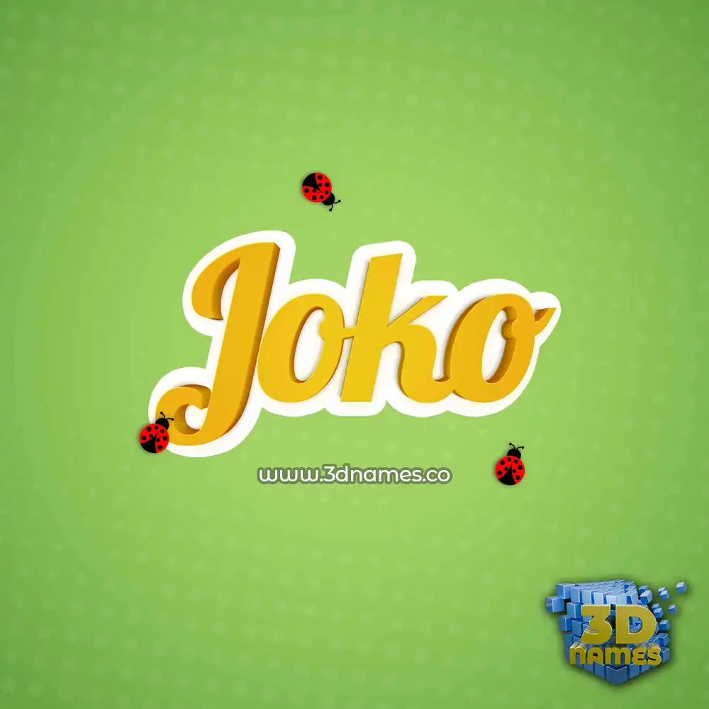 joko in Ladybugs style - 3D name wallpaper