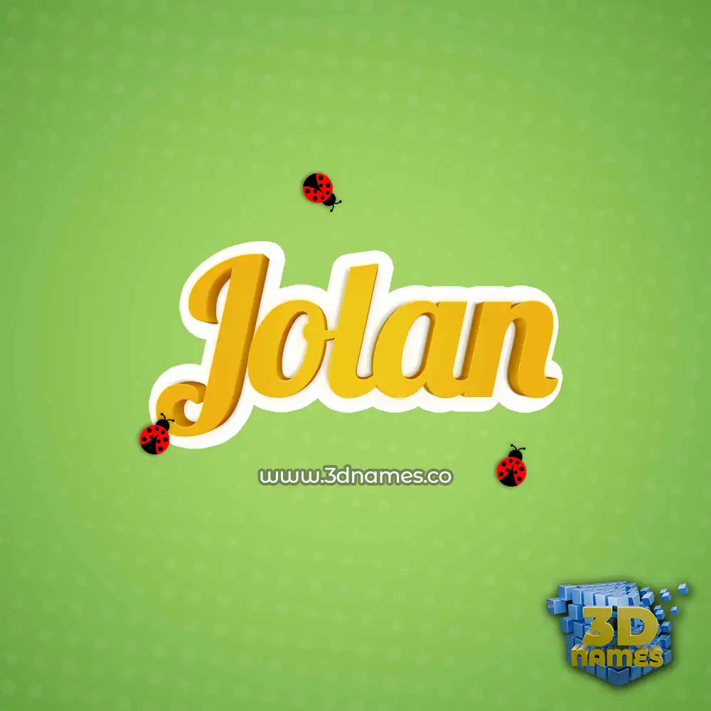 jolan in Ladybugs style - 3D name wallpaper