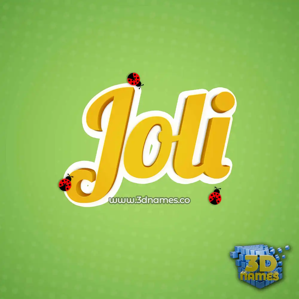 joli in Ladybugs style - 3D name wallpaper