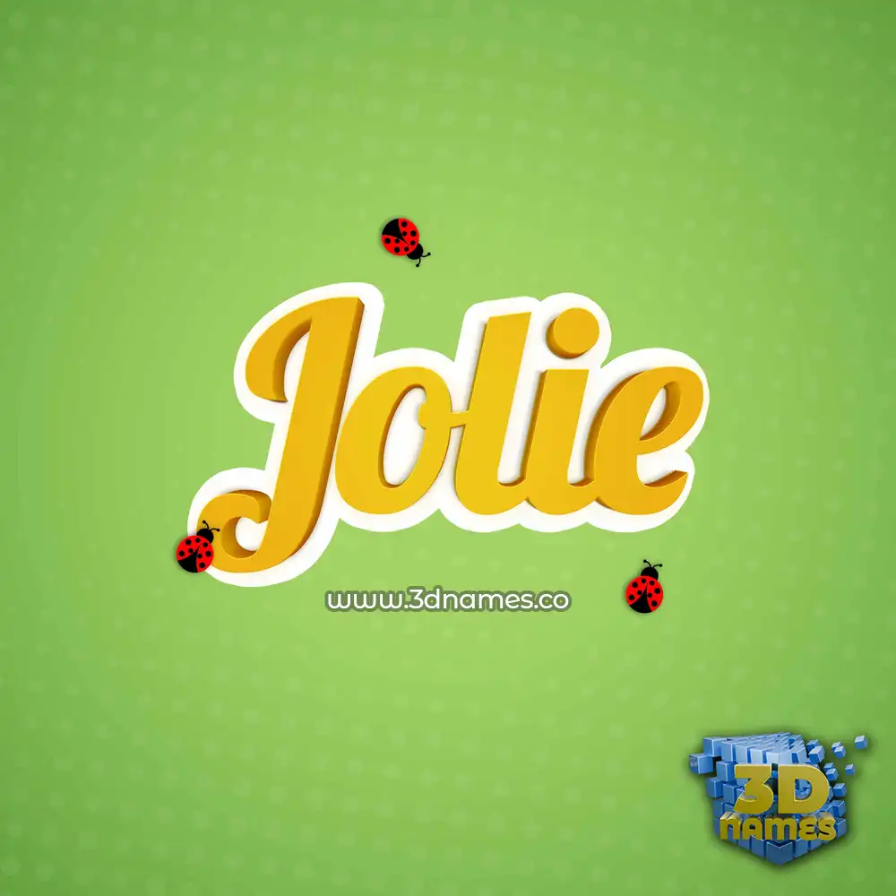 jolie in Ladybugs style - 3D name wallpaper