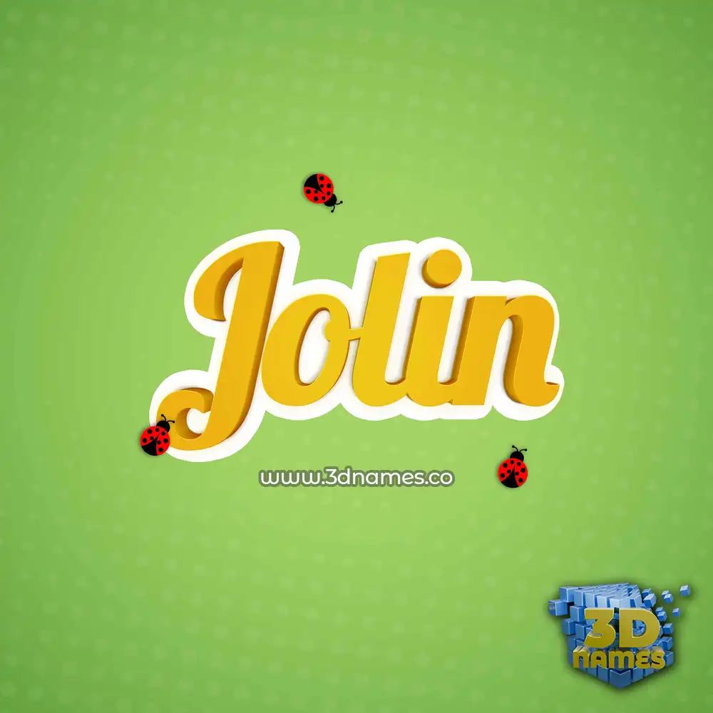 jolin in Ladybugs style - 3D name wallpaper
