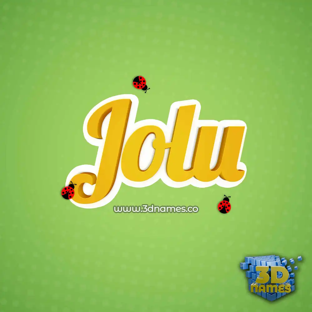 jolu in Ladybugs style - 3D name wallpaper