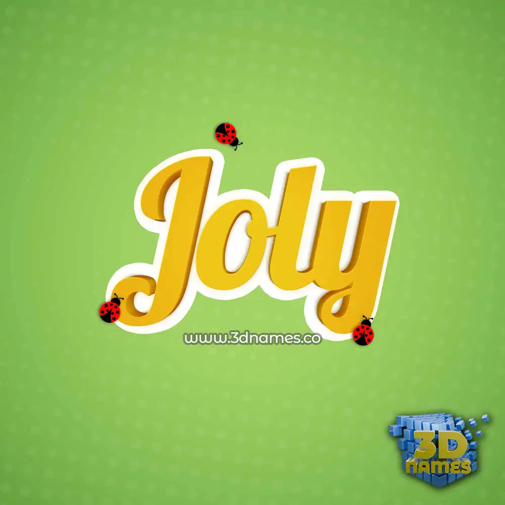 joly in Ladybugs style - 3D name wallpaper