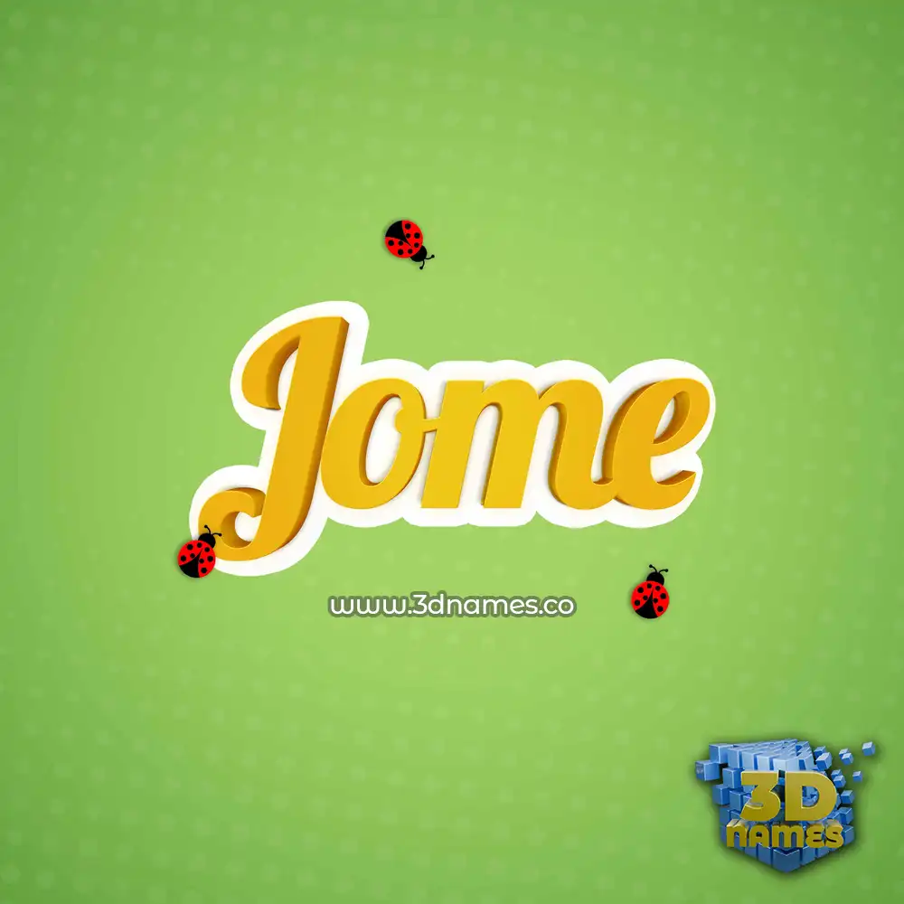 jome in Ladybugs style - 3D name wallpaper
