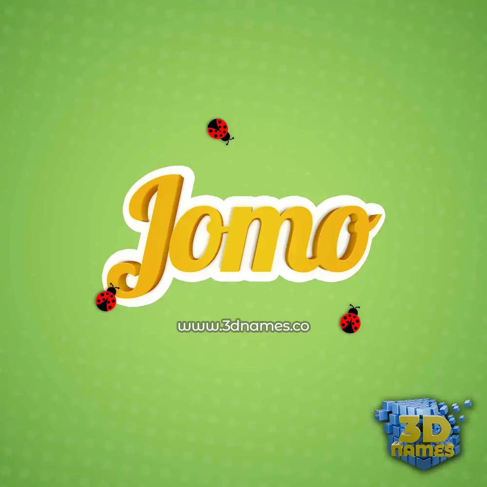 jomo in Ladybugs style - 3D name wallpaper