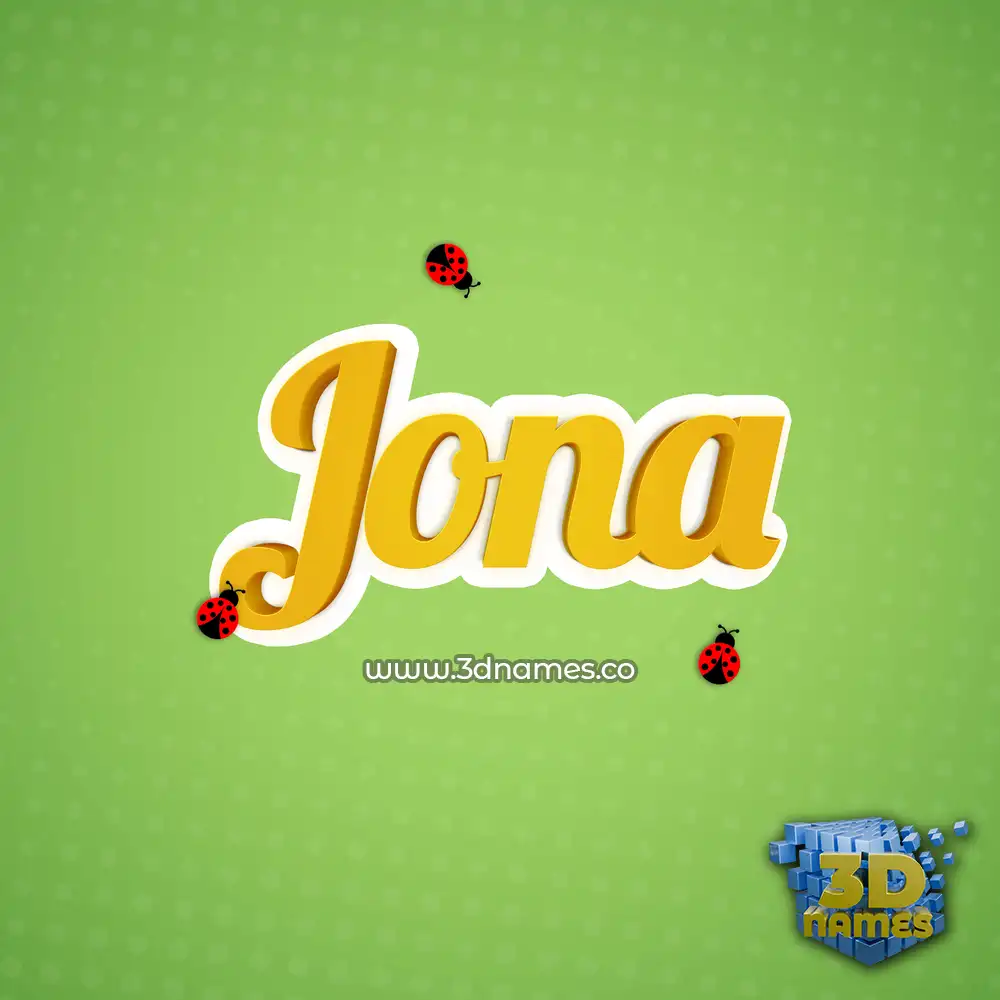 jona in Ladybugs style - 3D name wallpaper