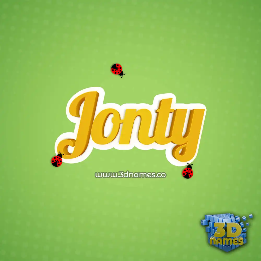 jonty in Ladybugs style - 3D name wallpaper