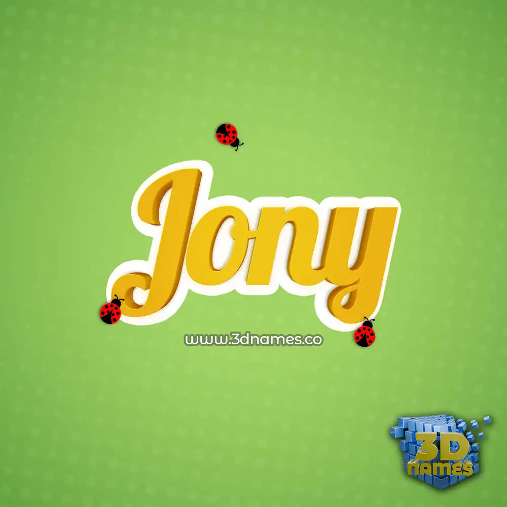 jony in Ladybugs style - 3D name wallpaper