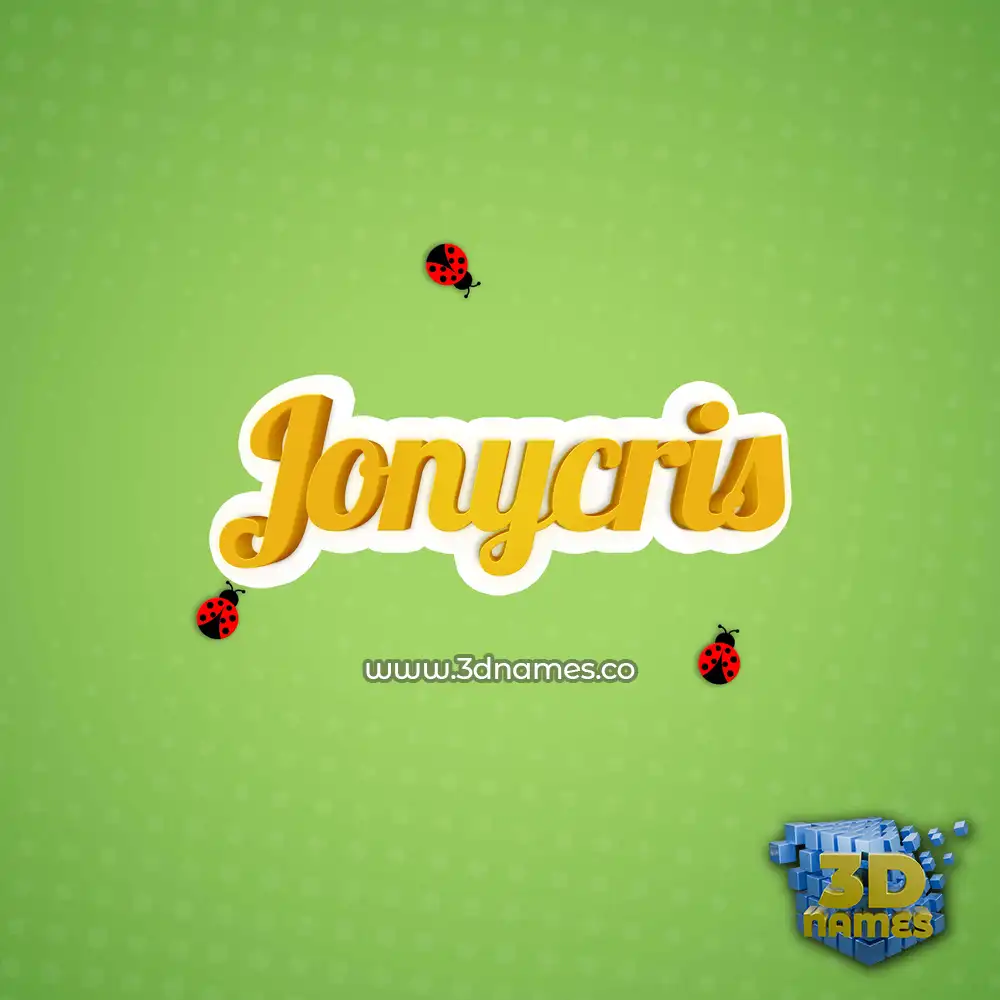 jonycris in Ladybugs style - 3D name wallpaper