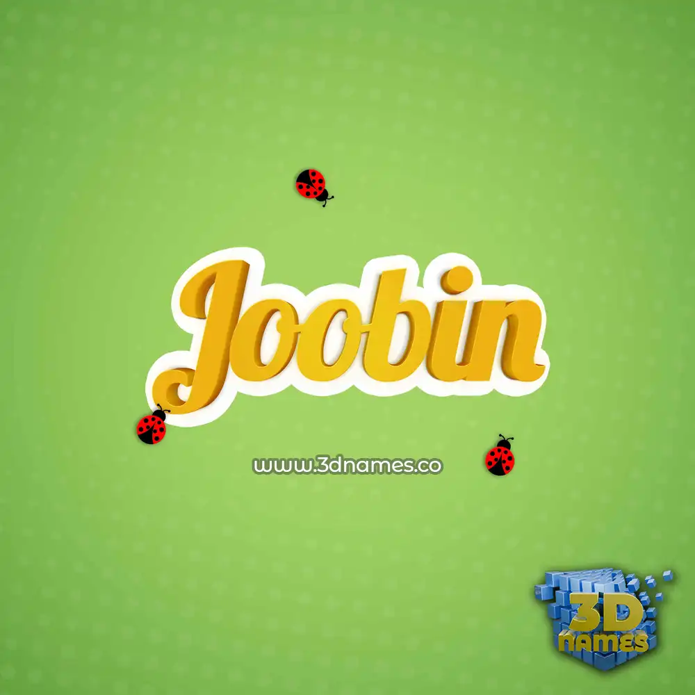 joobin in Ladybugs style - 3D name wallpaper