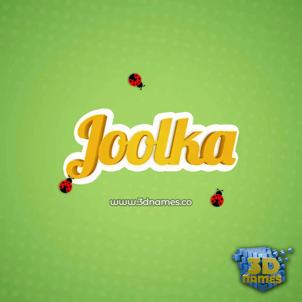 joolka in Ladybugs style - 3D name wallpaper