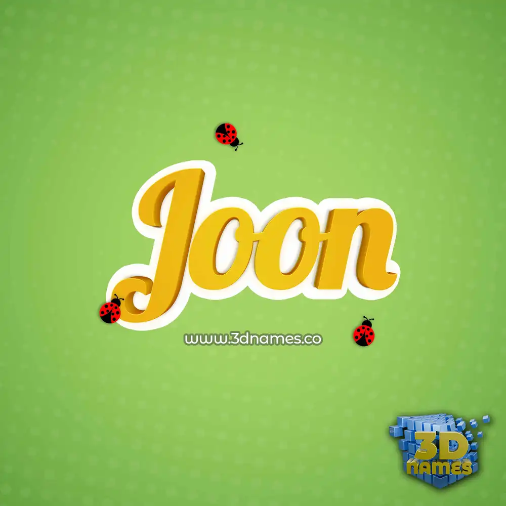 joon in Ladybugs style - 3D name wallpaper