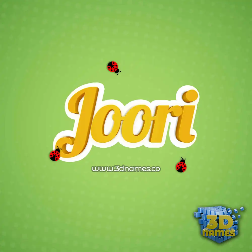 joori in Ladybugs style - 3D name wallpaper