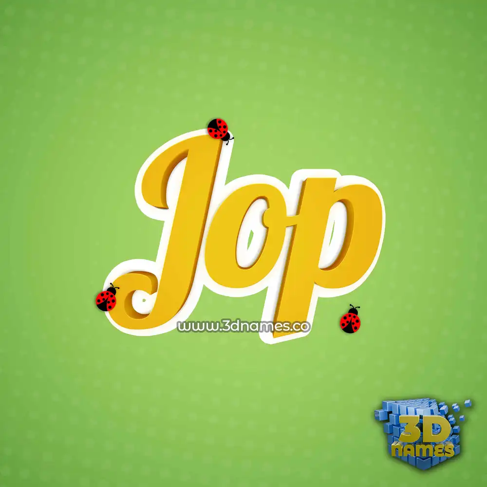 jop in Ladybugs style - 3D name wallpaper