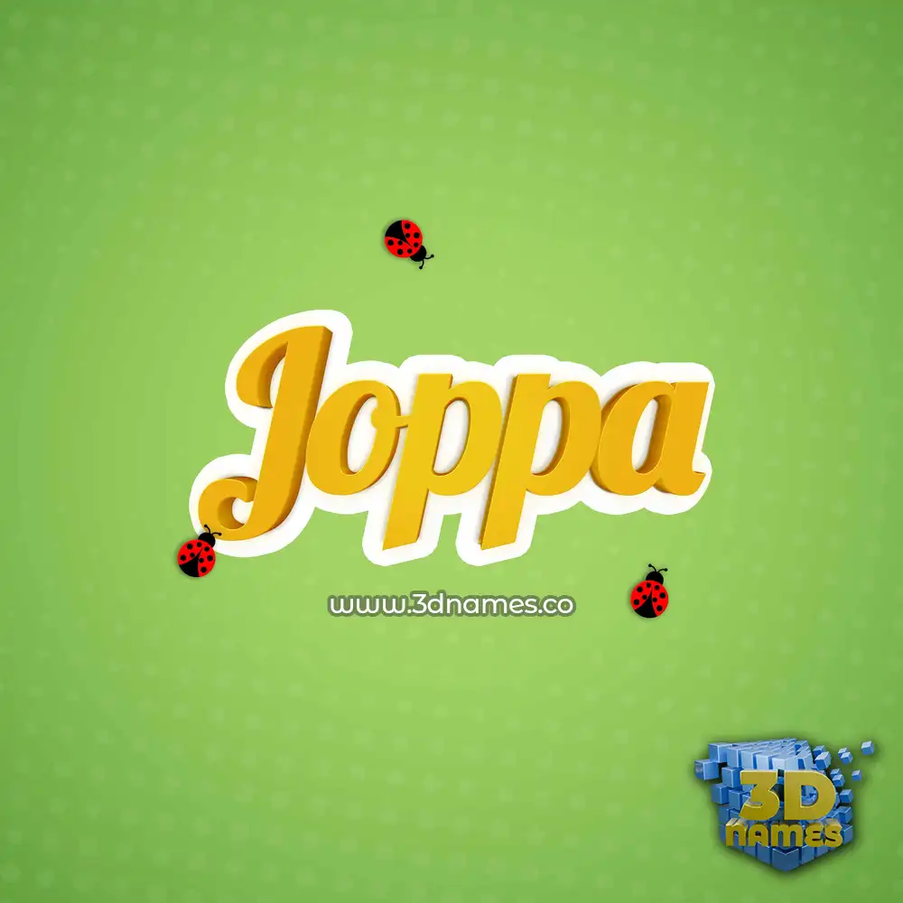 joppa in Ladybugs style - 3D name wallpaper