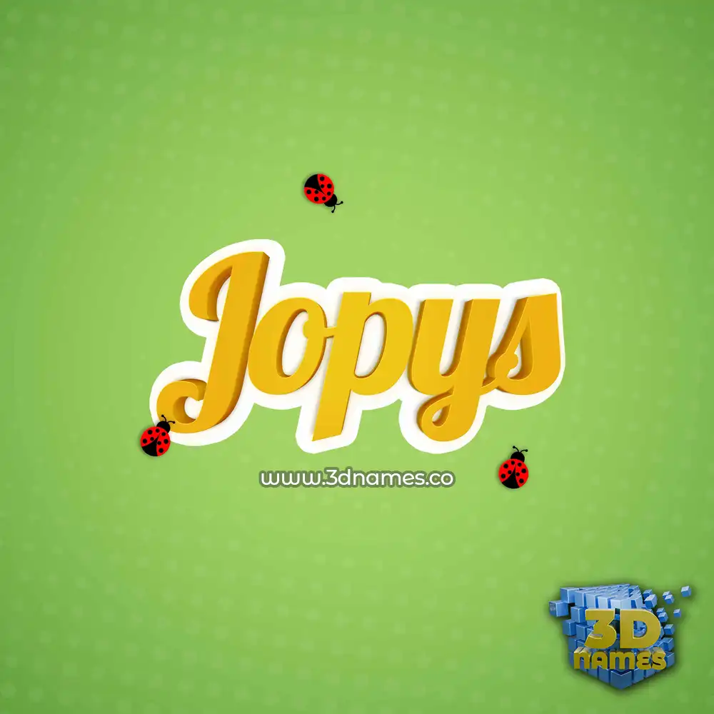 jopys in Ladybugs style - 3D name wallpaper