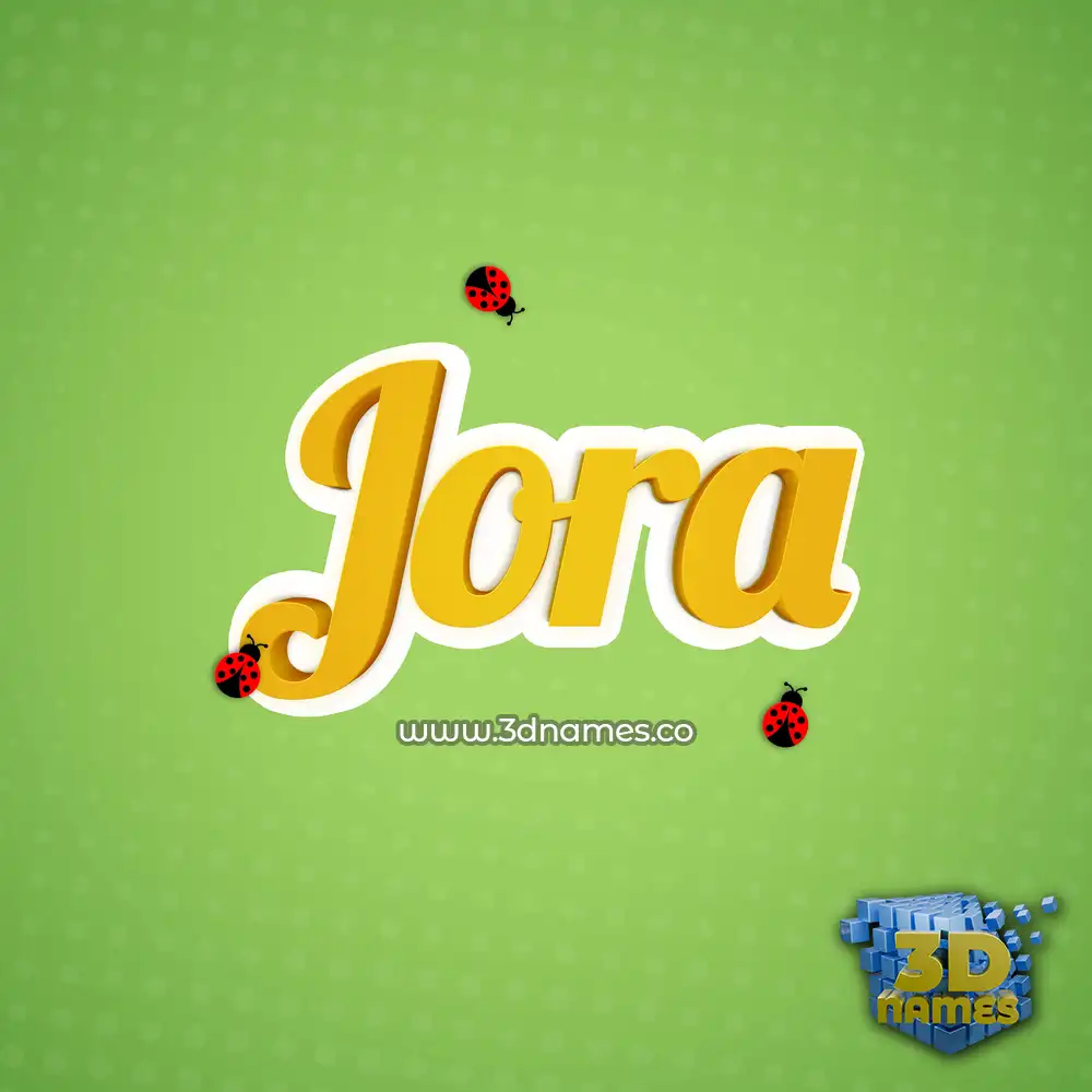 jora in Ladybugs style - 3D name wallpaper