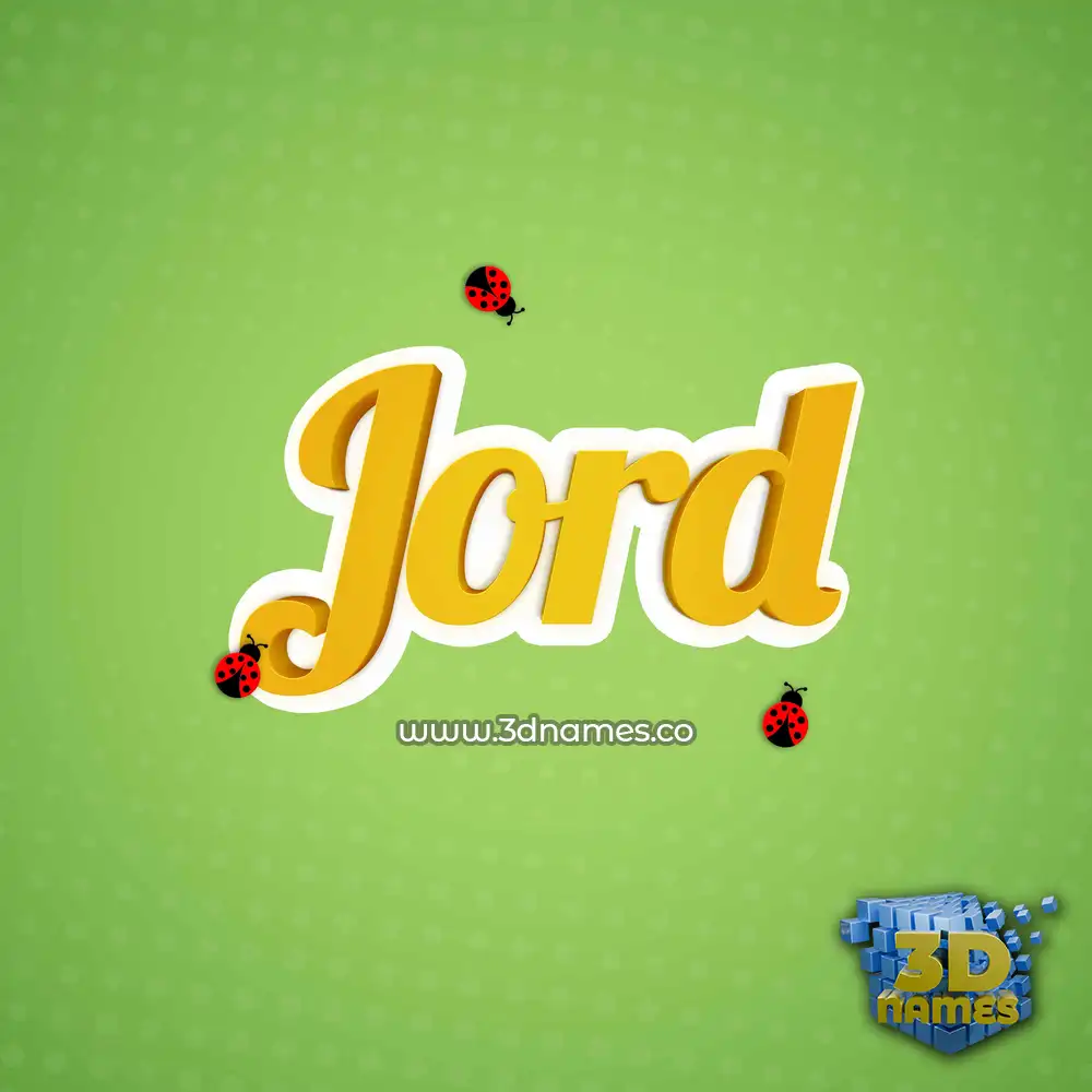 jord in Ladybugs style - 3D name wallpaper