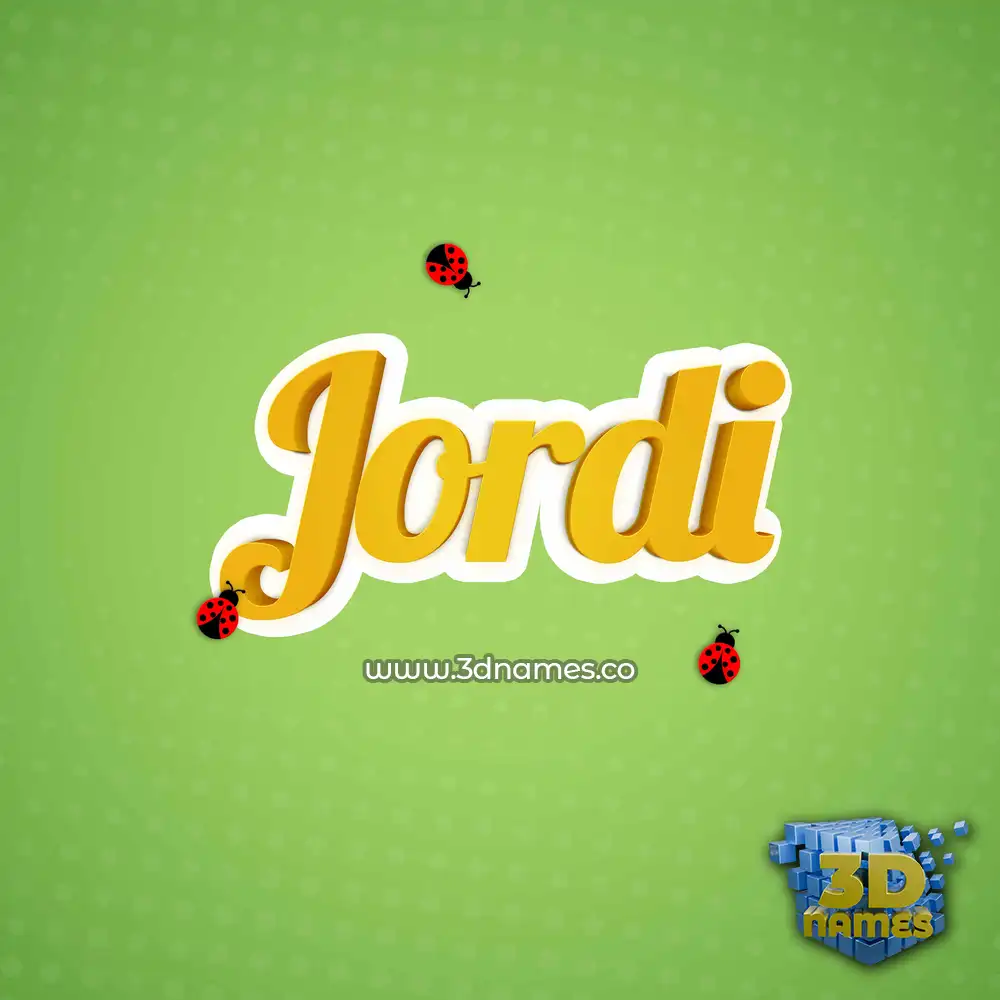 jordi in Ladybugs style - 3D name wallpaper
