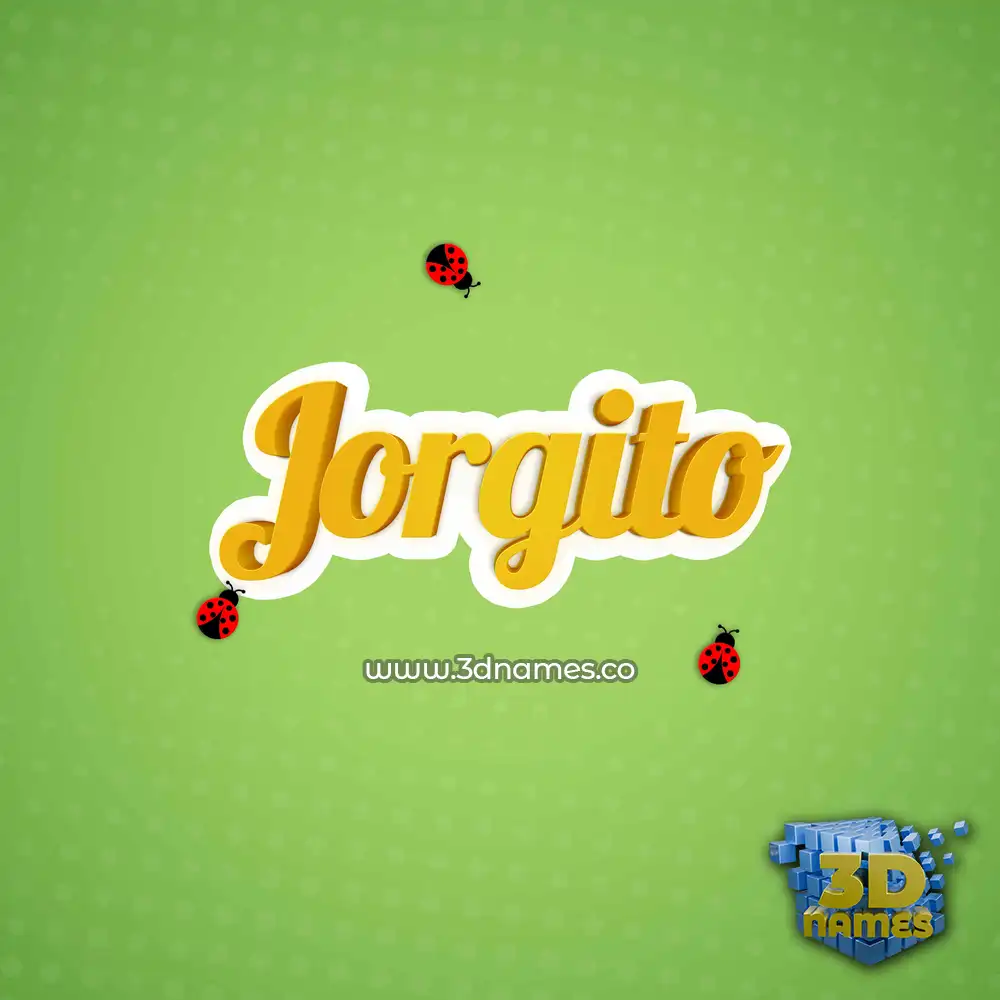 jorgito in Ladybugs style - 3D name wallpaper
