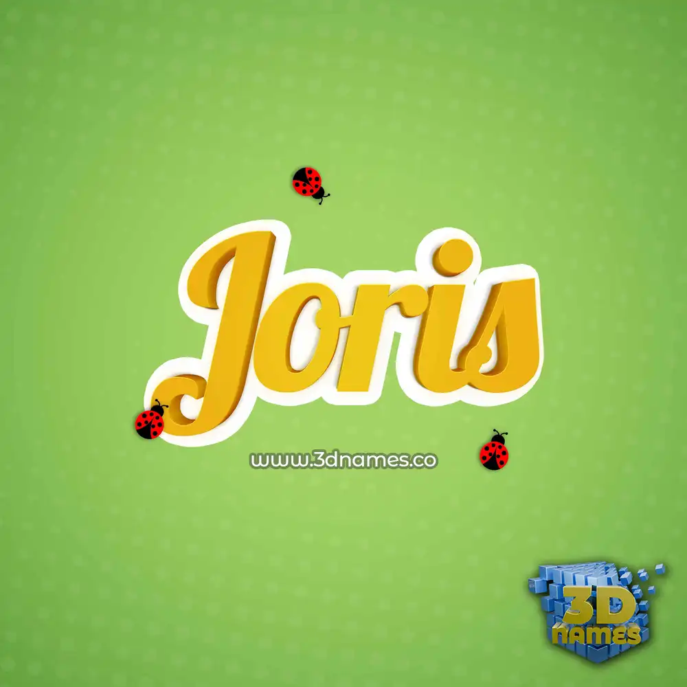 joris in Ladybugs style - 3D name wallpaper