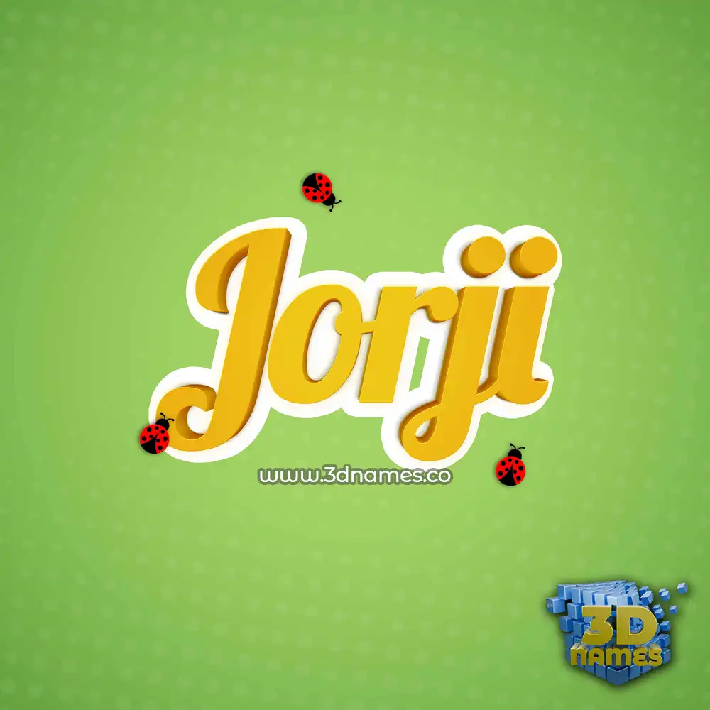 jorji in Ladybugs style - 3D name wallpaper