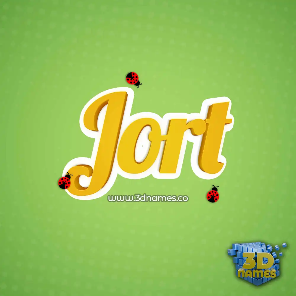 jort in Ladybugs style - 3D name wallpaper