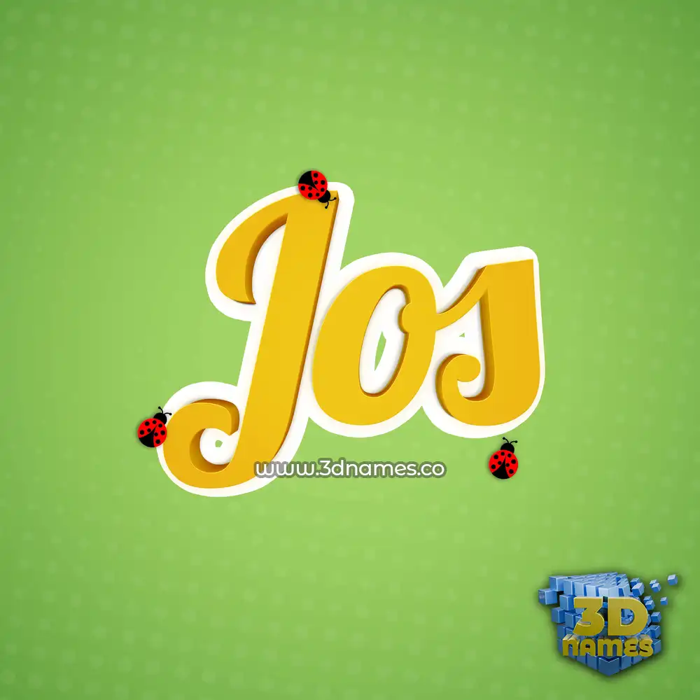 jos in Ladybugs style - 3D name wallpaper