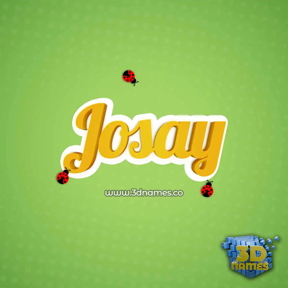josay in Ladybugs style - 3D name wallpaper